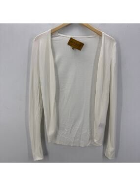 NWOT Hanley Mellon Open Cardigan White sz S Neutral Preppy Minimalist Old Money